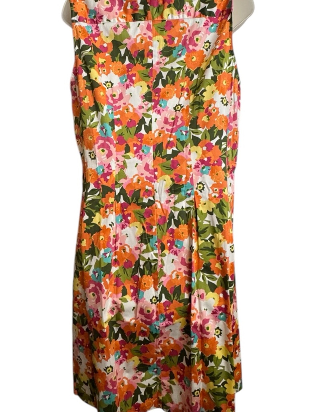 Talbots Floral Sleeveless Collared Dress Cotton/Span LARGE/PETITE #CL - Picture 6 of 8